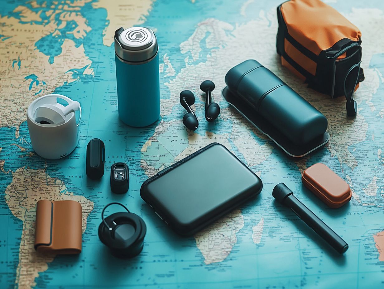 Image showing key travel gadgets