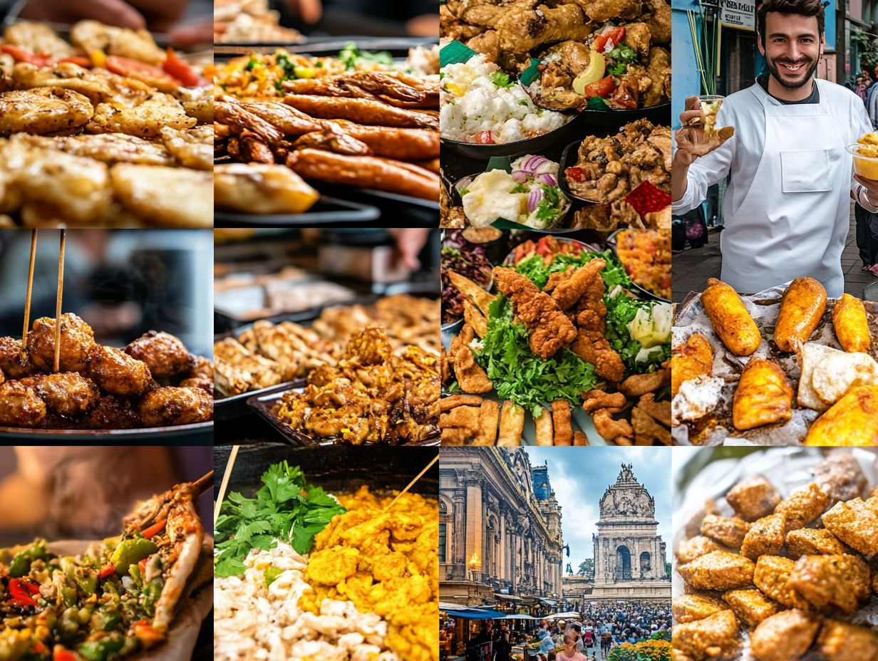 A collage of budget-friendly food tours worldwide.