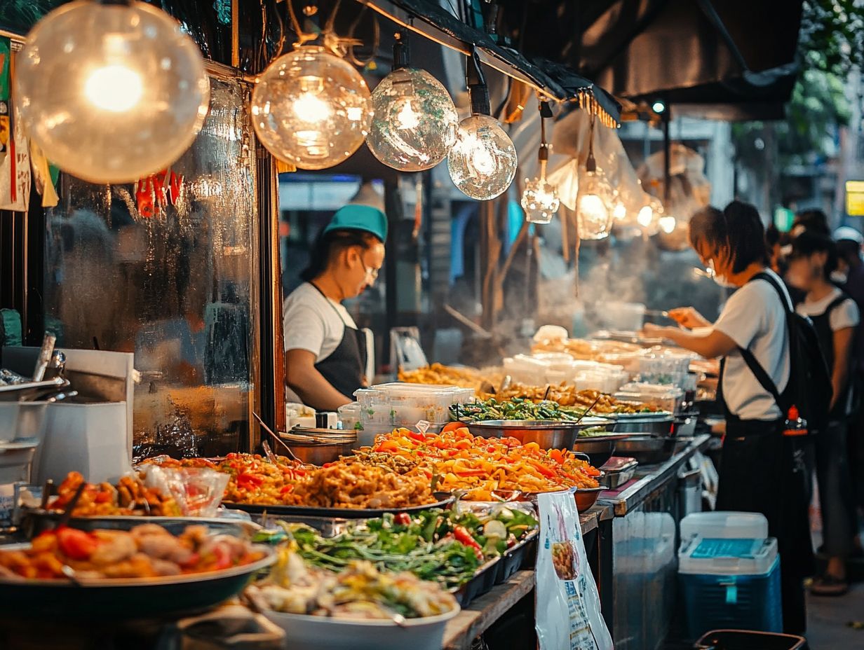 A collage of local food tours highlighting diverse cuisines