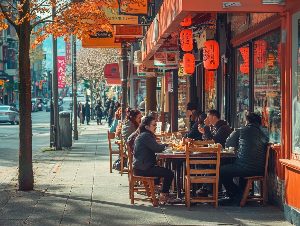 A delicious spread of affordable Asian dishes in Vancouver.