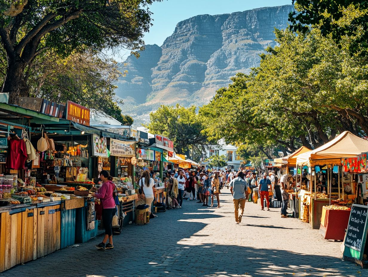 A stunning view of Salsify at the Roundhouse with Table Mountain in the background.