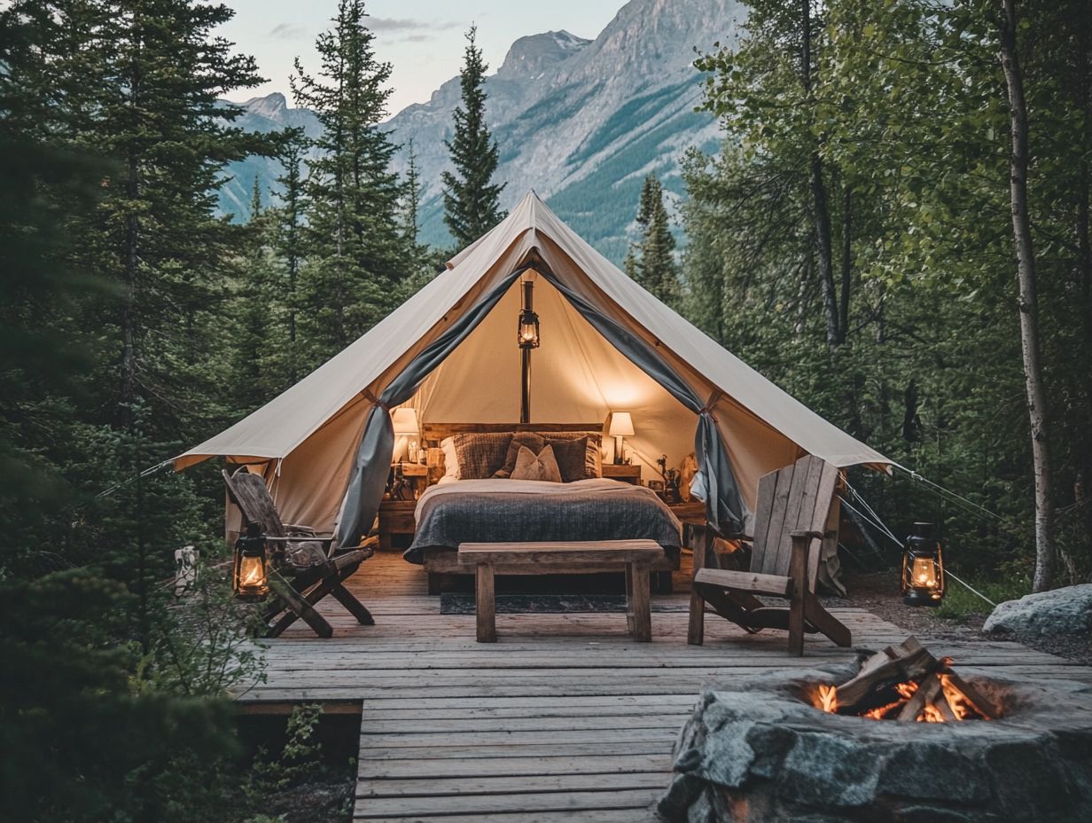 A visual summary of the most budget-friendly glamping sites near Seattle