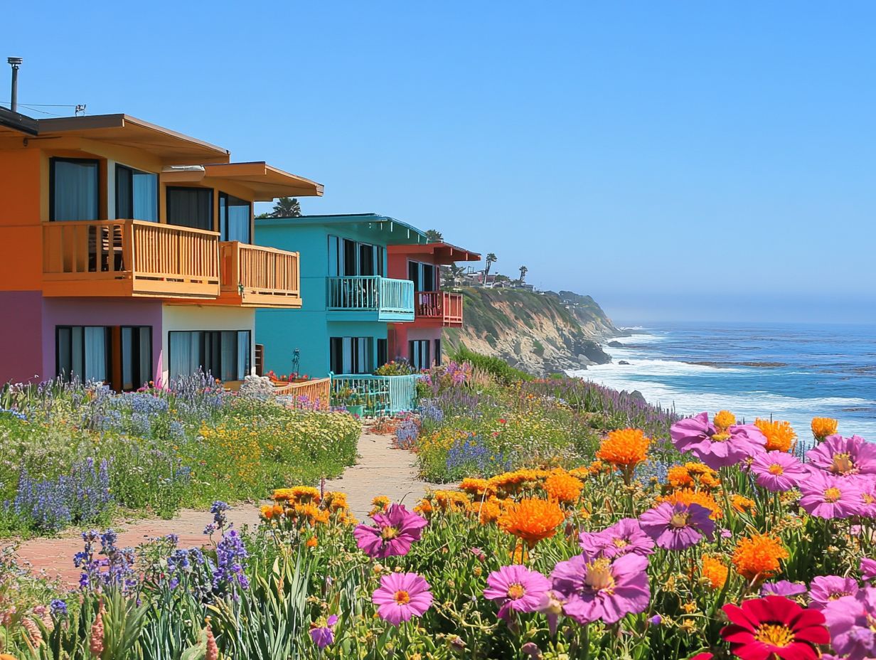 Beautiful view of budget-friendly accommodations near the Pacific Coast Highway