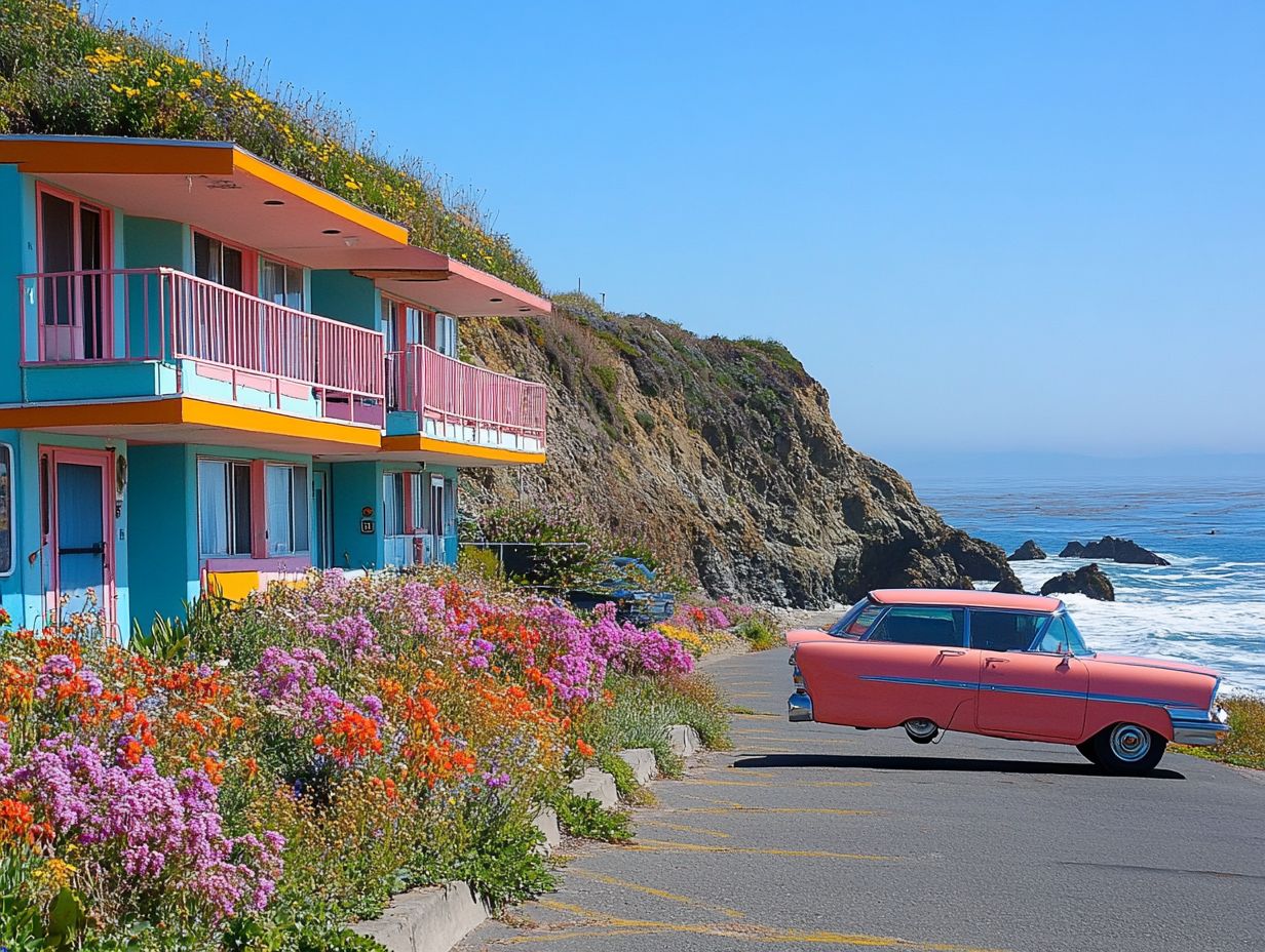 Exterior view of Pacific View Inn and Suites along the Pacific Coast Highway