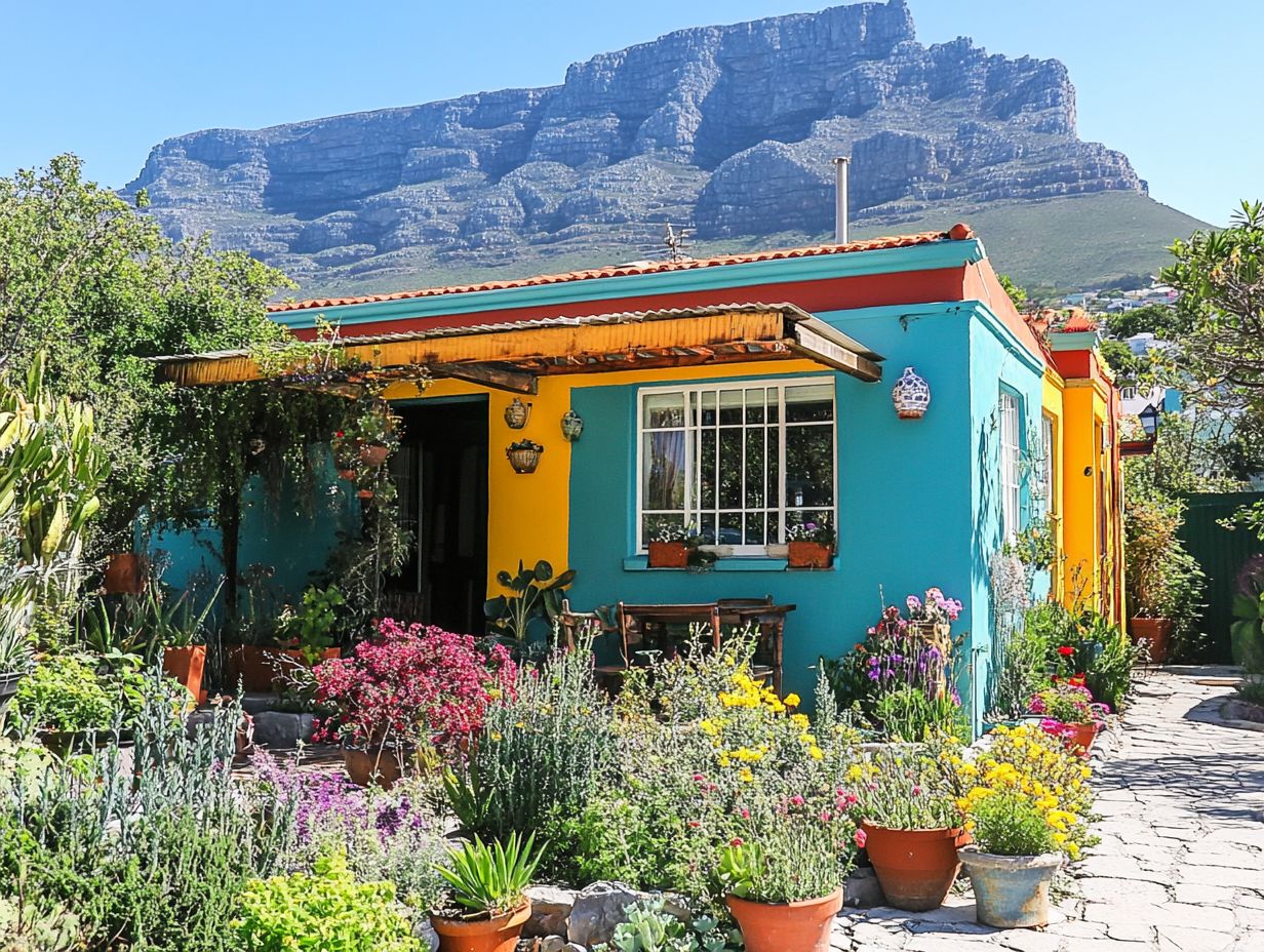 A collage of affordable places to stay in Cape Town