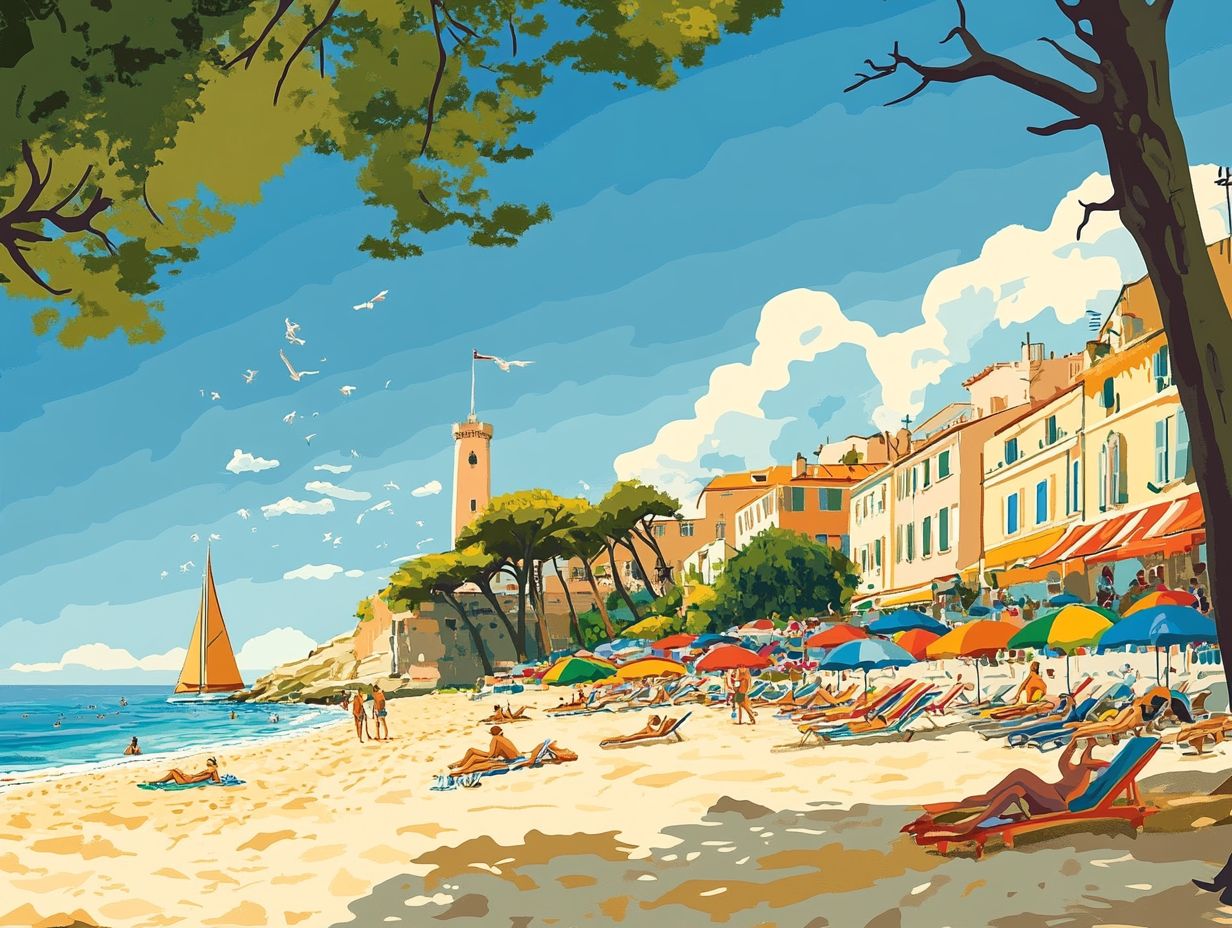 An infographic summarizing budget-friendly beach destinations in Europe.