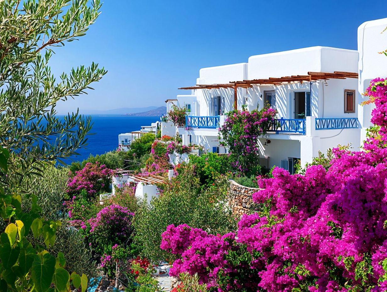 Scenic view of a Greek villa reflecting rich history and culture