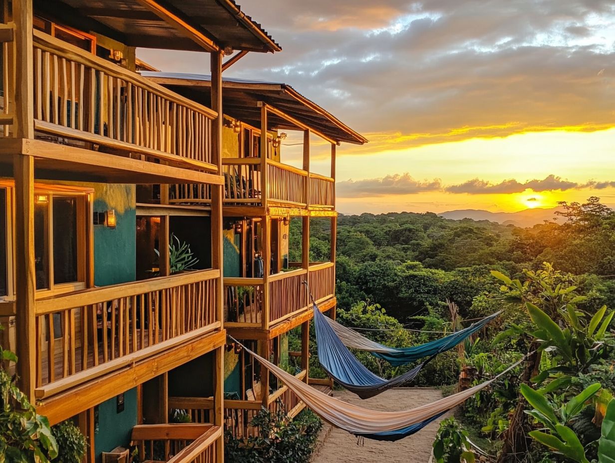 A cozy budget hotel in Costa Rica showcasing affordable accommodation options