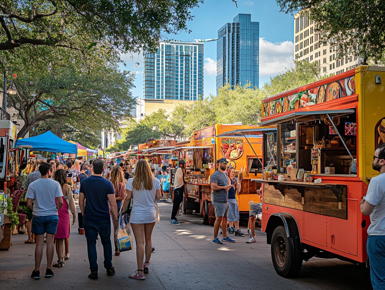 Image showcasing budget-friendly food trucks in Austin