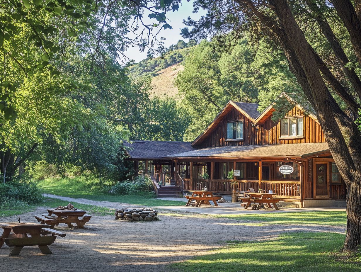 Accommodation near national park entrance