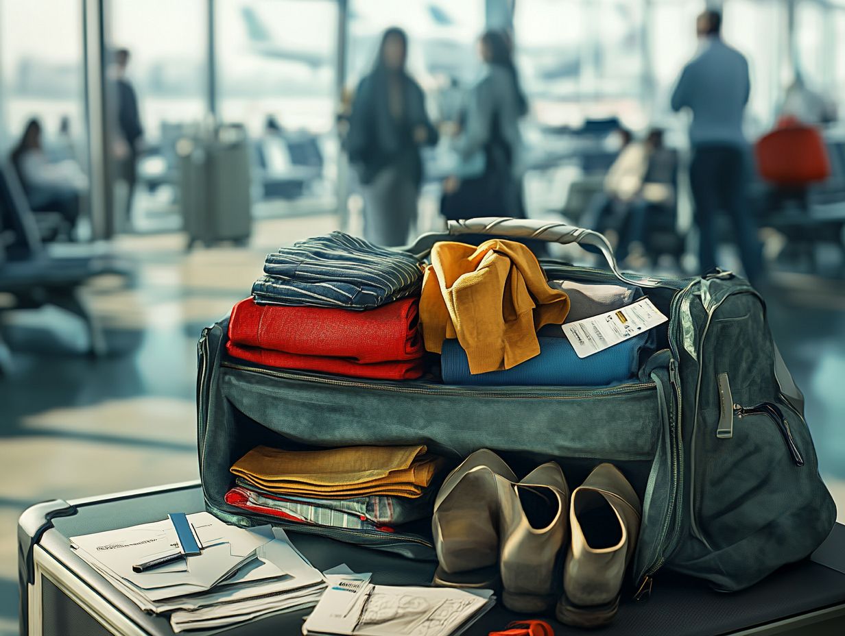 Visual guide to best practices for carry-on packing