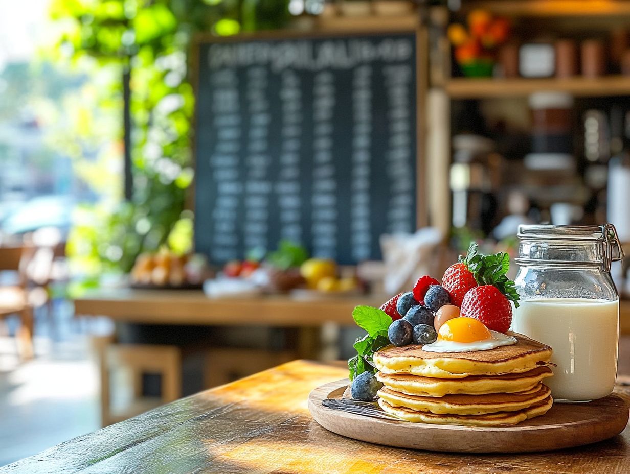 Beautiful breakfast view at a budget-friendly spot in Los Angeles