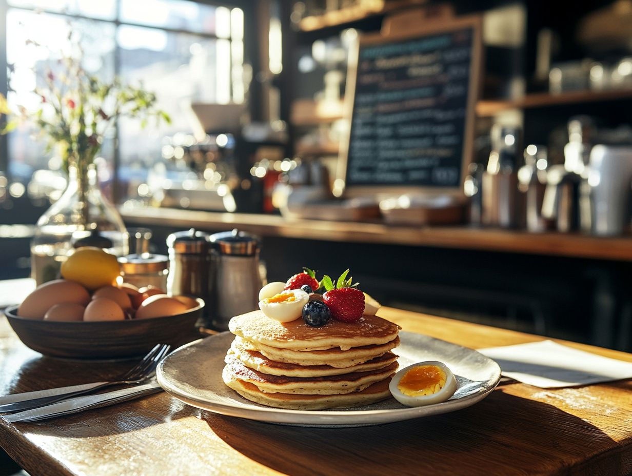 Infographic of tips for saving money while enjoying breakfast in Los Angeles.