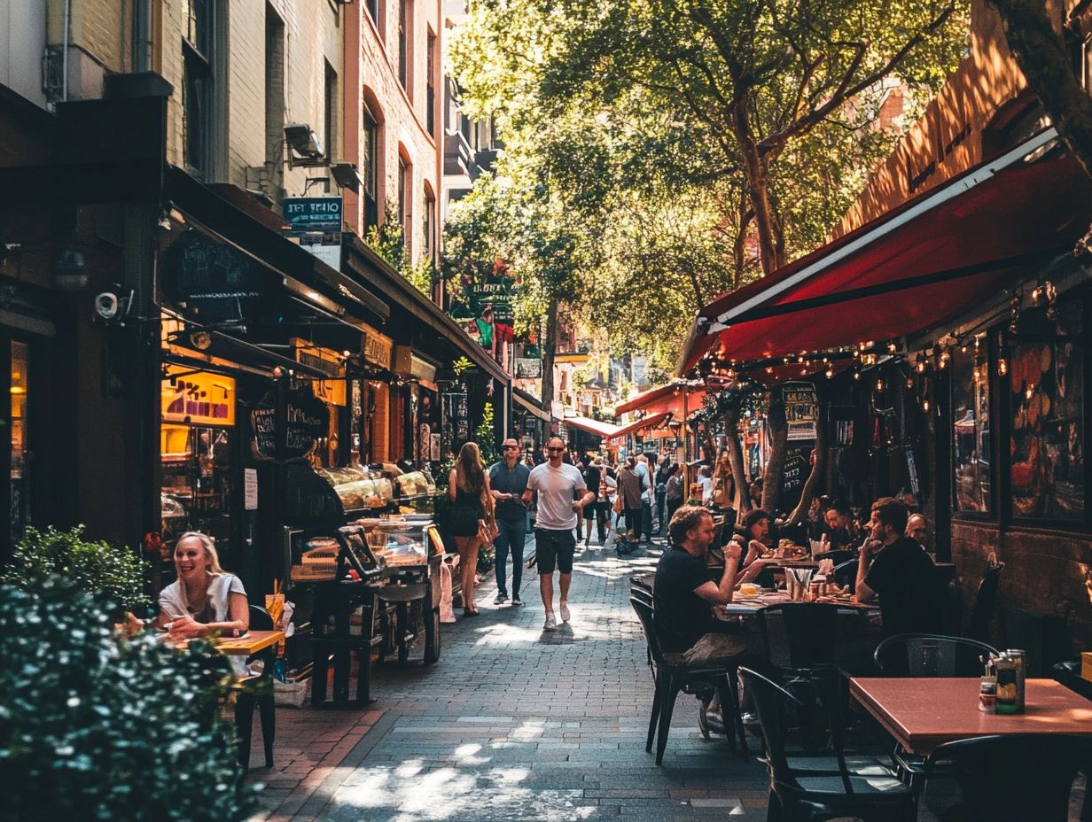 A collage of affordable eats in Sydney.