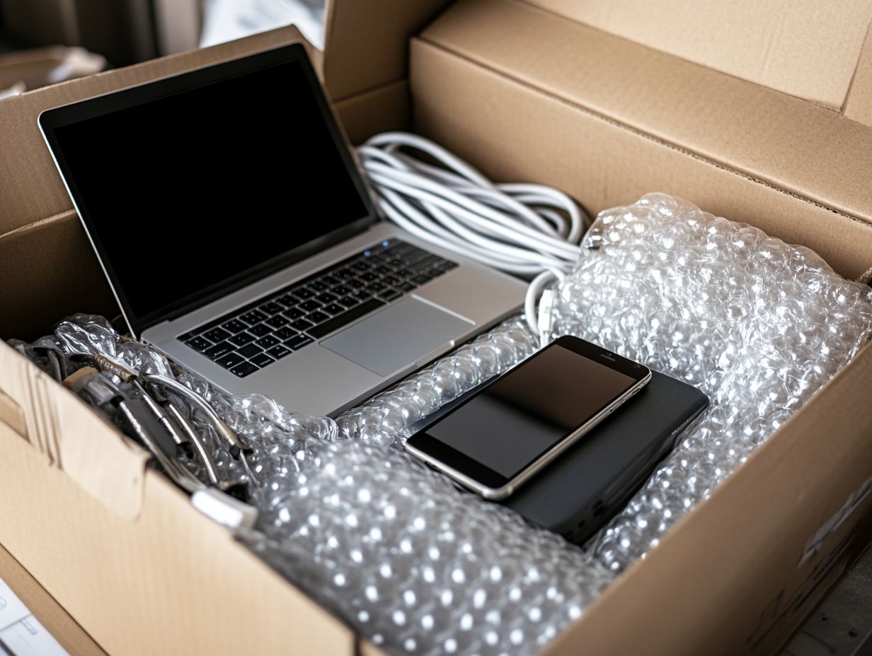 What are the top tips for packing electronics efficiently?