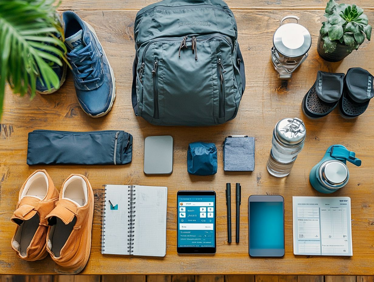 A visual guide to essential items for various travel styles, enhancing your journey