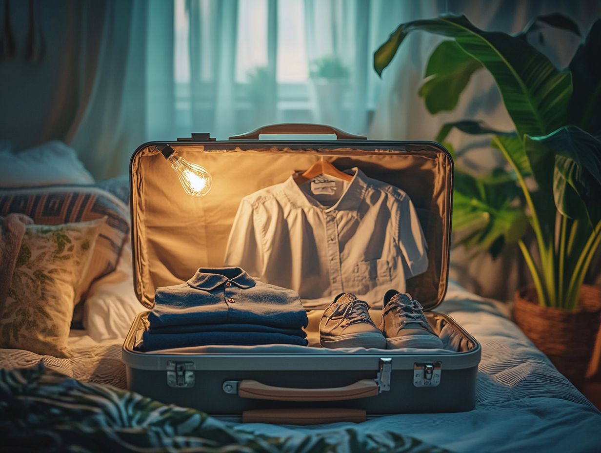 How can I pack light for a weekend getaway?