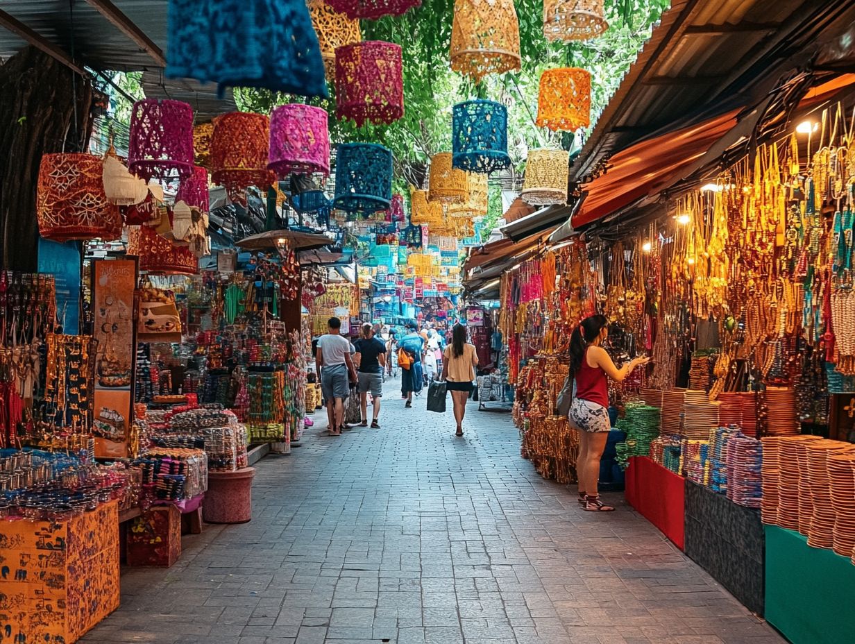 Affordable souvenirs in Thailand showcasing local culture.