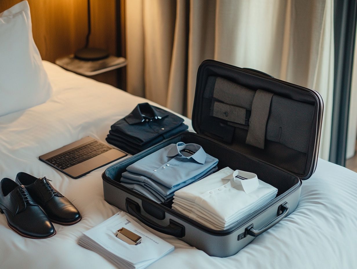 A selection of lightweight luggage options for easy business travel