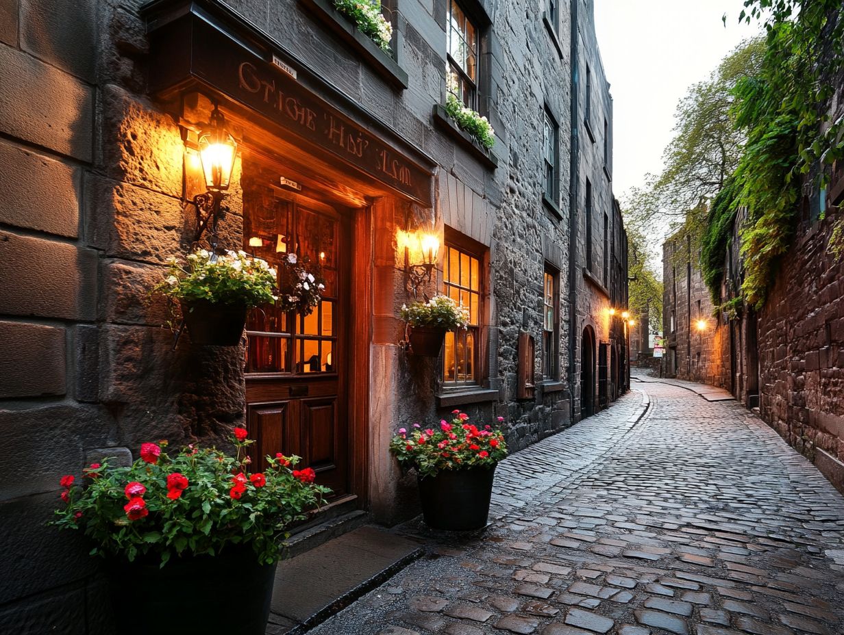 Luxurious interior of The Knight Residence, a boutique hotel in Edinburgh.