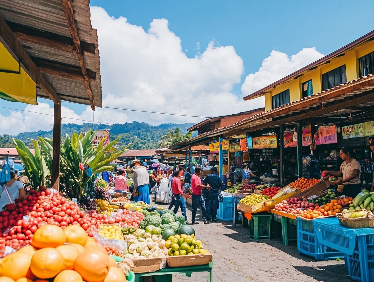 A collage of frequently asked questions about eating in Costa Rica