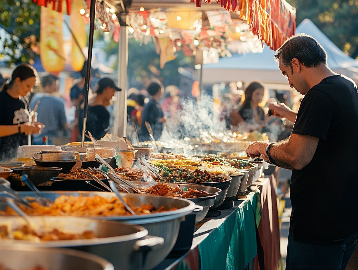 Excited attendees enjoying delicious dishes at Portland Feast