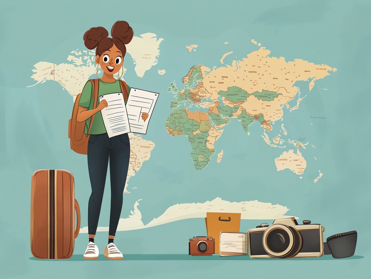 Illustration of common myths about budget travel.