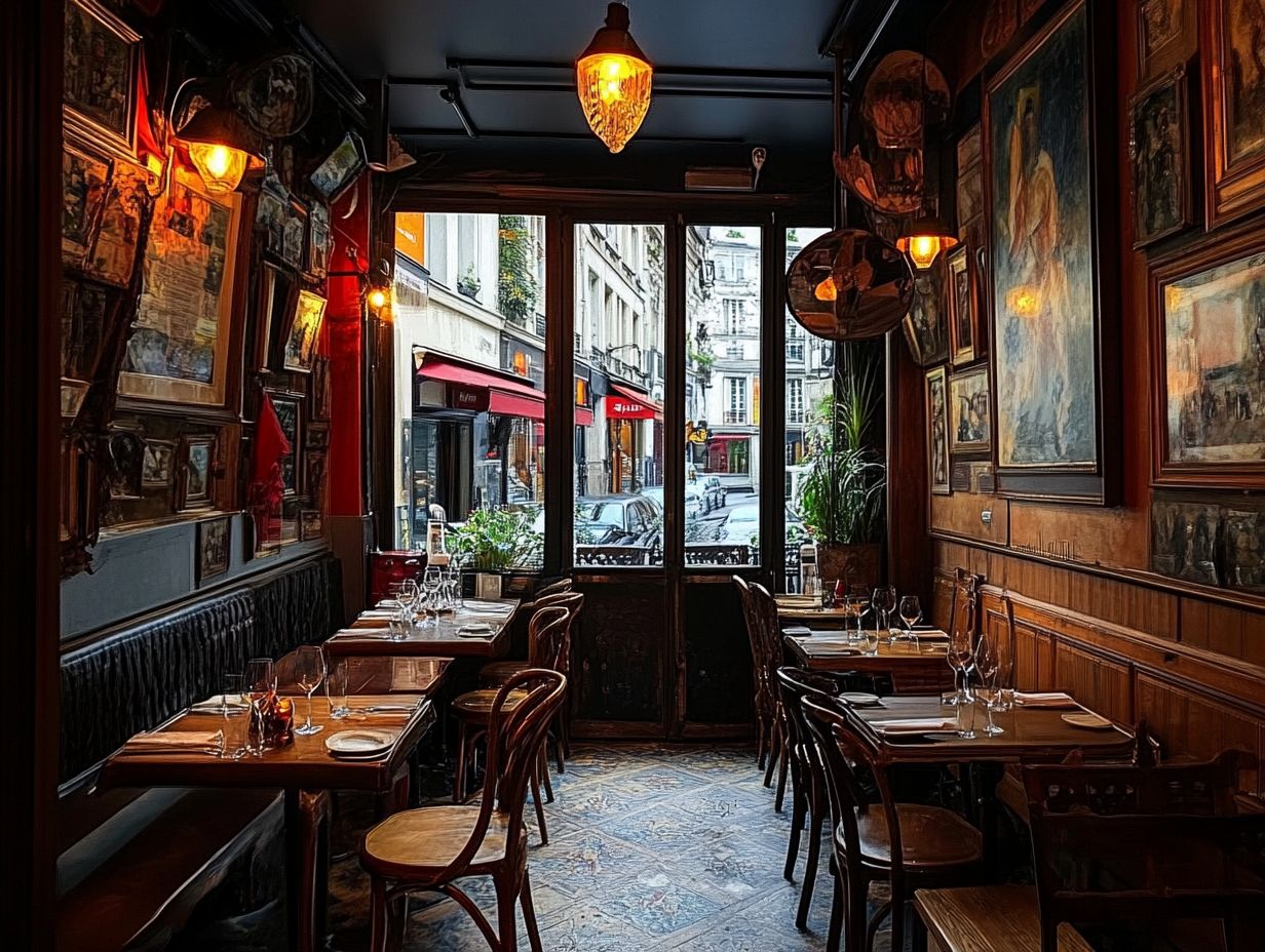 Comparison of Hidden Gem Restaurants and Popular Tourist Spots in Paris