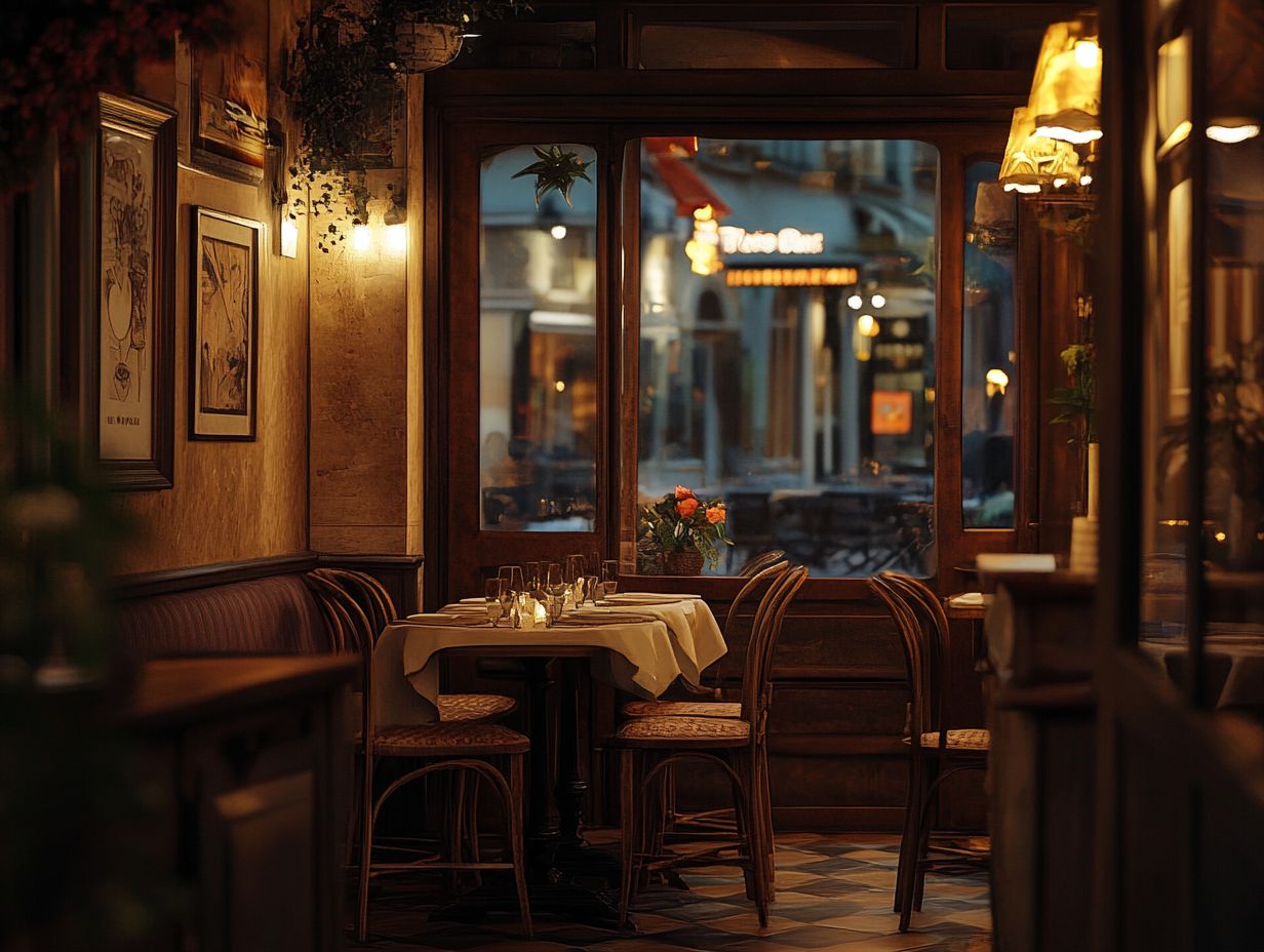 Infographic summarizing key points about Paris's hidden gem restaurants.