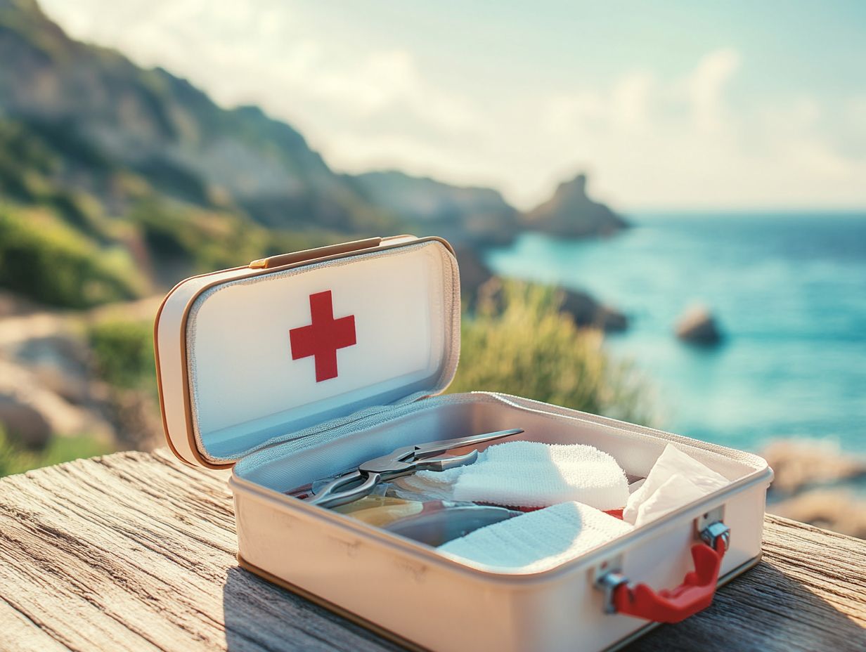 A well-organized personal medications travel kit.