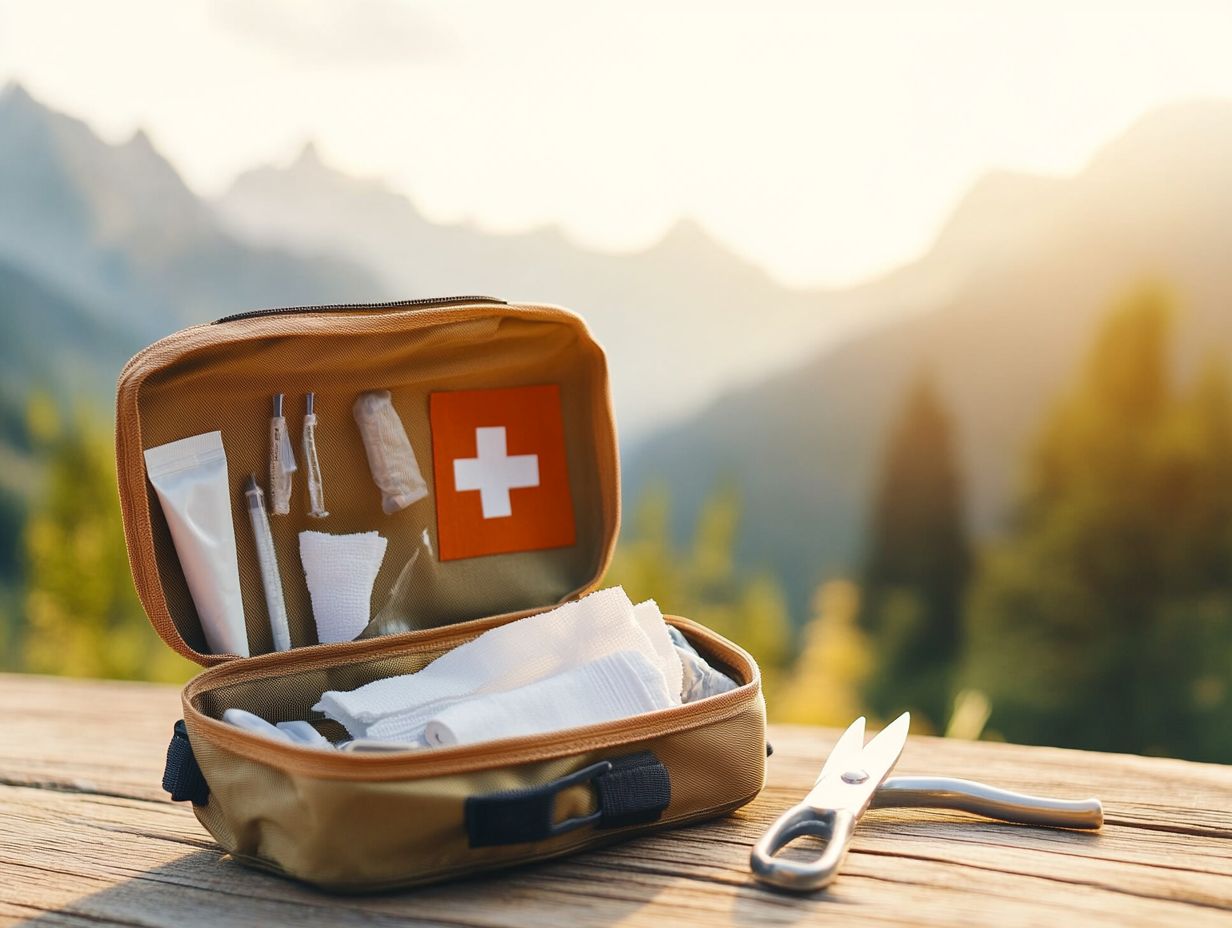 A visual guide to essential first-aid kits for travelers.