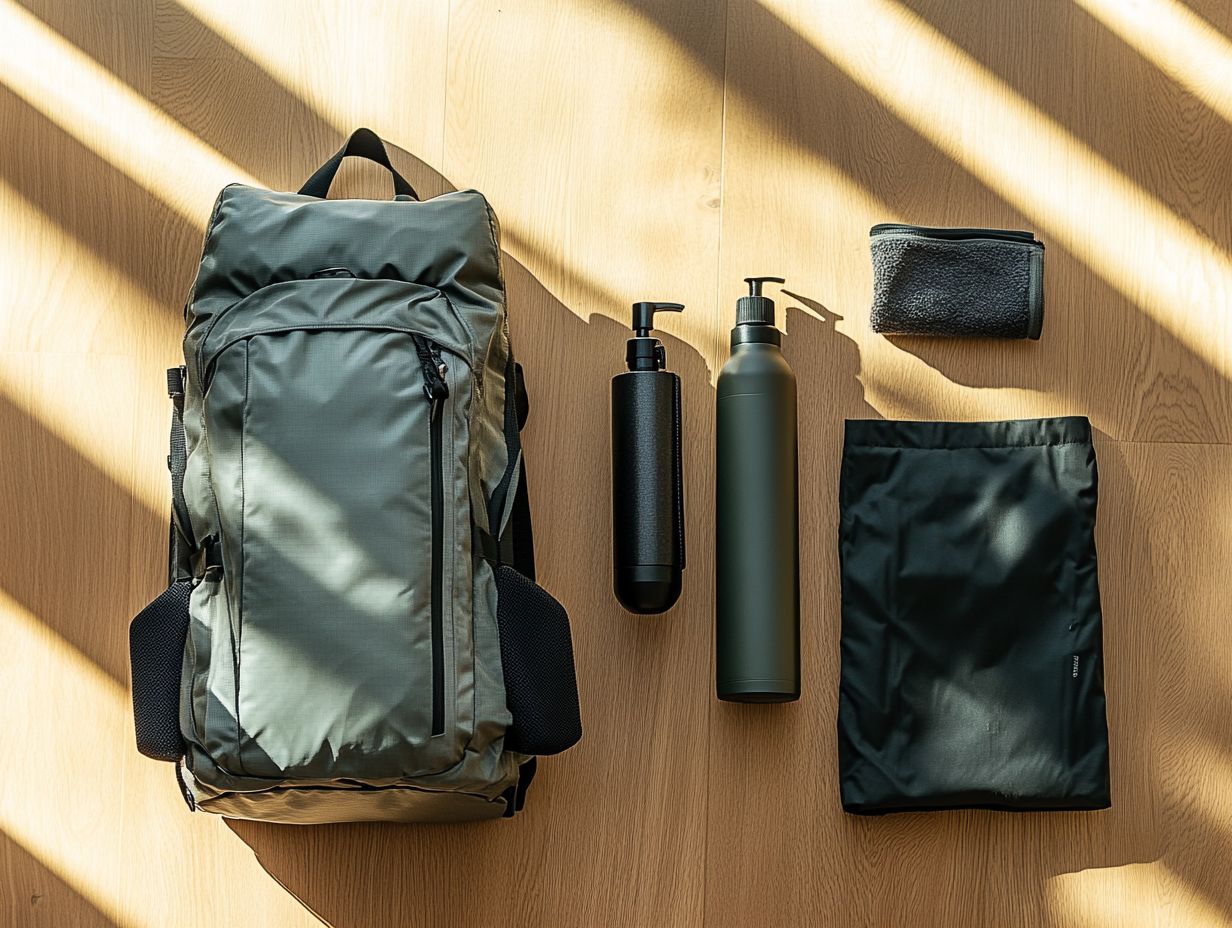 Essential items and strategies for packing light