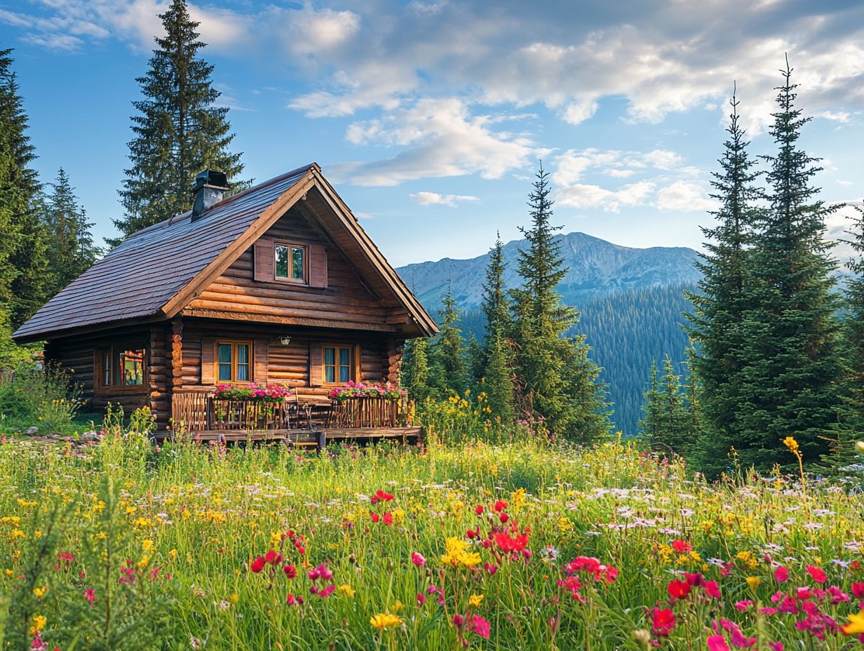 A stunning mountain chalet in the Canadian Rockies surrounded by nature.