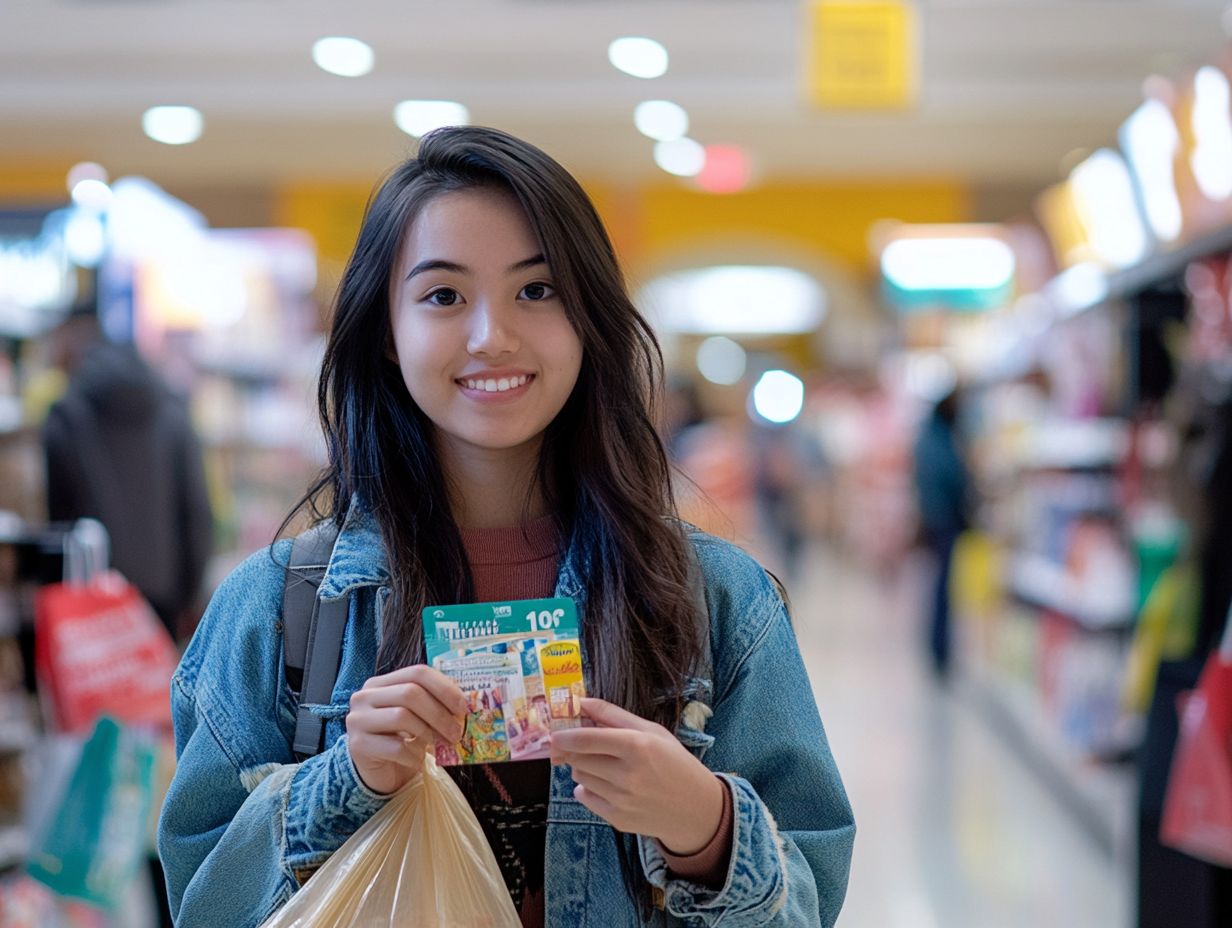 A student using their ID for discounts