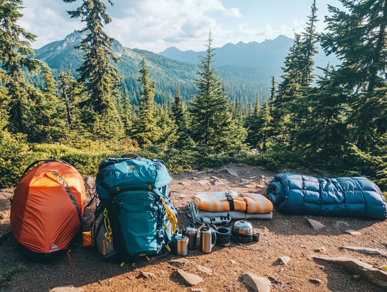 An individual engaging in physical training for backpacking.