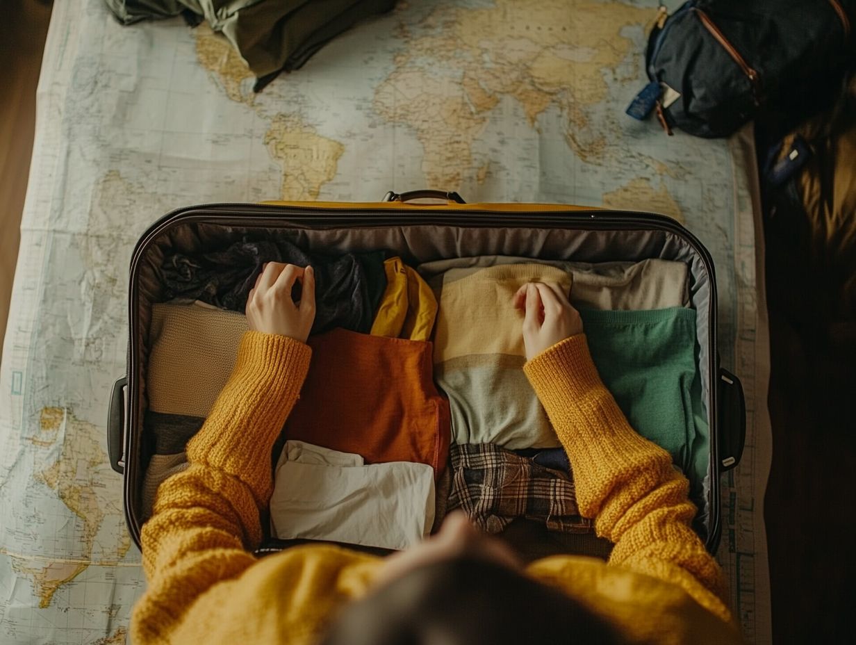 Visual guide with packing tips for budget travelers