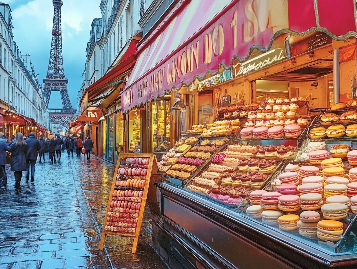 Delicious desserts in Paris